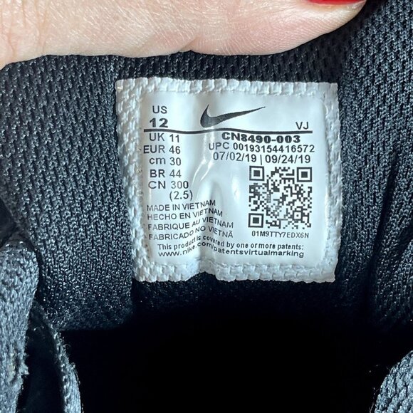 Nike Men's Black Air Max 90 Sneakers Shoe Size 12 - Picture 10 of 10